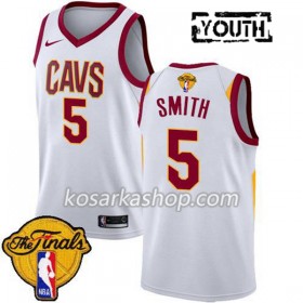 Dres Cleveland Cavaliers J.R. Smith 5 2018 NBA Finals Patch Nike Bijela Swingman - Dječji